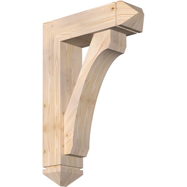 Ekena Millwork Legacy Arts and Crafts Smooth Bracket w/ Offset Brace, Douglas Fir, 7 1/2"W x 26"D x 38"H BKT0806X26X38LEC03SDF - main